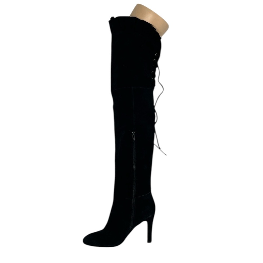 KELSI‎ DAGGER Black Suede Over-the-Knee Thigh High Boots Sz 7 1/2